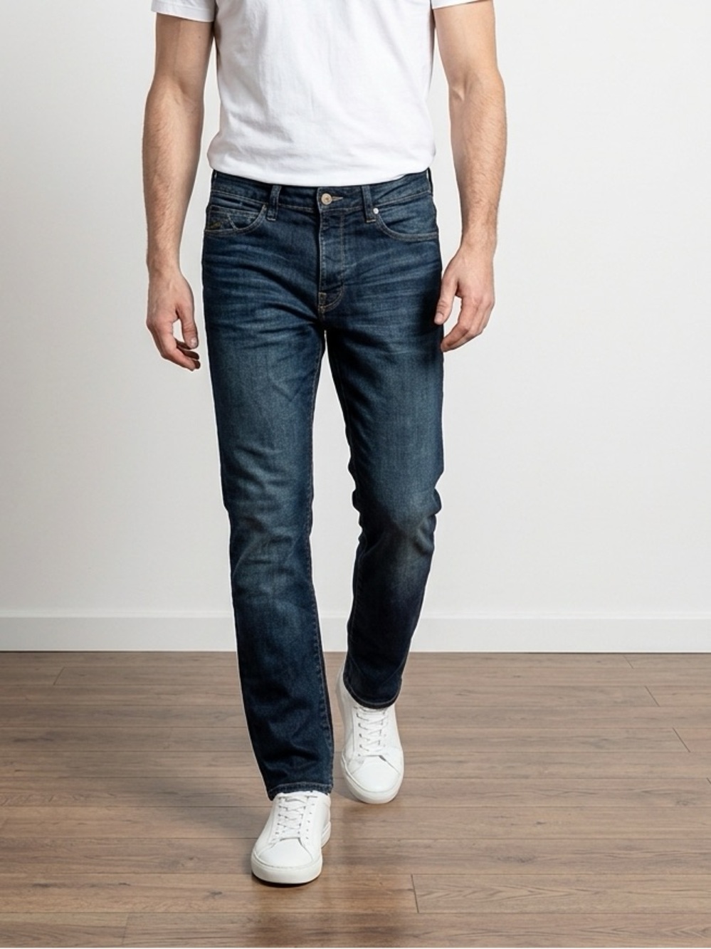 Parasuco Men's Slim Straight Jeans in Deep Indigo Wash | Cotton